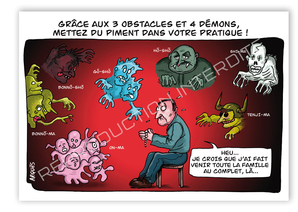 3 obstacles & 4 démons • 210 x 148 mm