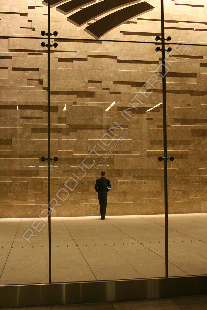 "Night Watchwan at bank of America" New York, 2010